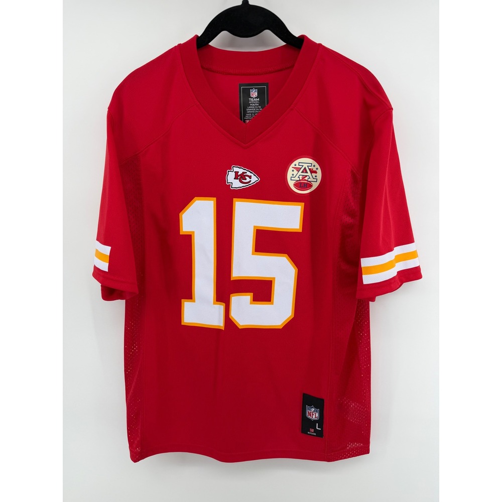 NFL Team Apparel Patrick Mahomes 15 Kansas City Chiefs Youth Large Jersey Red